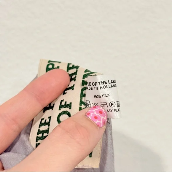 The People Of The Labyrinths 100% Silk Button Down Long Sleeve Sheer Blouse - Picture 6 of 6